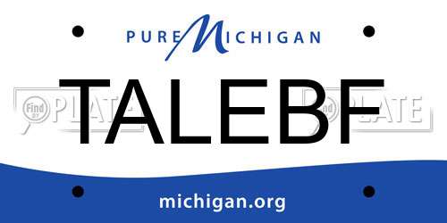 TALEBF Michigan License Plate