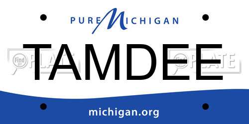 TAMDEE Michigan License Plate