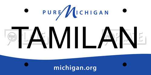 TAMILAN Michigan License Plate