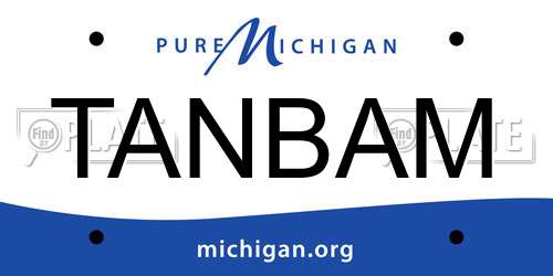 TANBAM Michigan License Plate