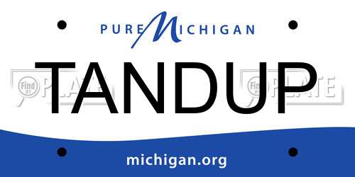 TANDUP Michigan License Plate