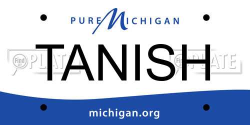 TANISH Michigan License Plate