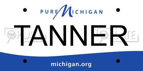 TANNER Michigan License Plate