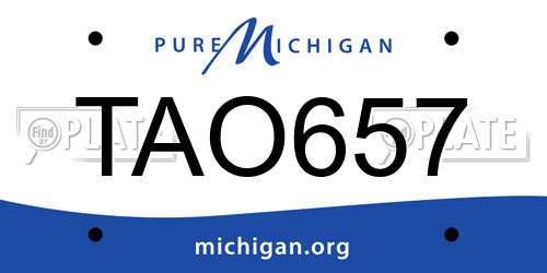 TAO657 Michigan License Plate