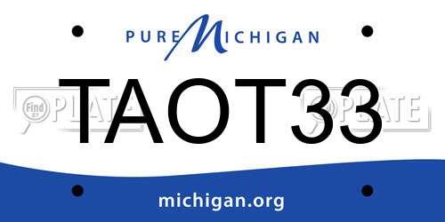 TAOT33 Michigan License Plate