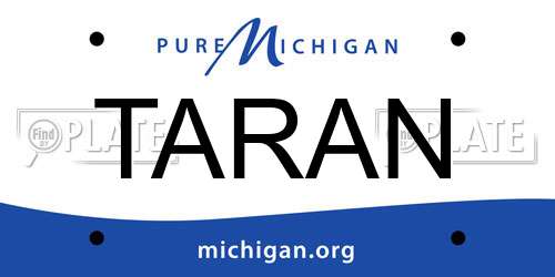 TARAN Michigan License Plate