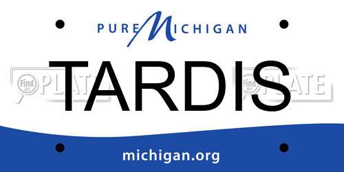 TARDIS Michigan License Plate