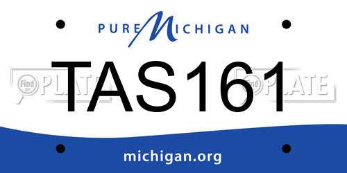 TAS161 Michigan License Plate