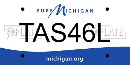 TAS46L Michigan License Plate