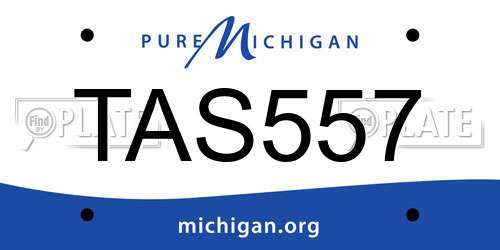 TAS557 Michigan License Plate