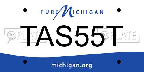 TAS55T Michigan License Plate