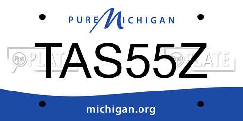 TAS55Z Michigan License Plate