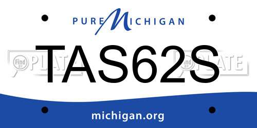 TAS62S Michigan License Plate