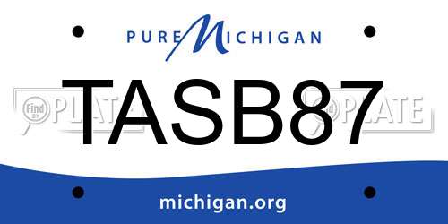 TASB87 Michigan License Plate