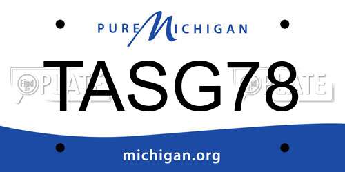 TASG78 Michigan License Plate