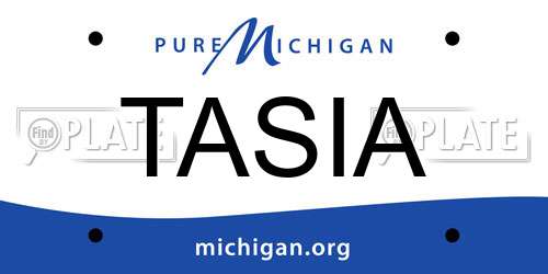 TASIA Michigan License Plate