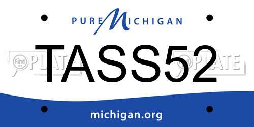 TASS52 Michigan License Plate