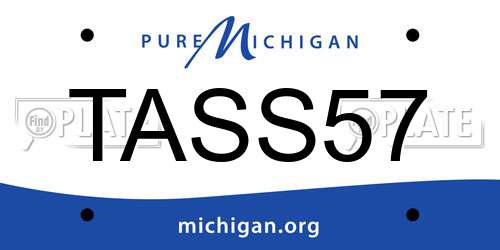 TASS57 Michigan License Plate