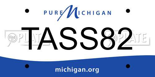TASS82 Michigan License Plate