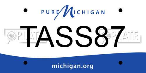 TASS87 Michigan License Plate