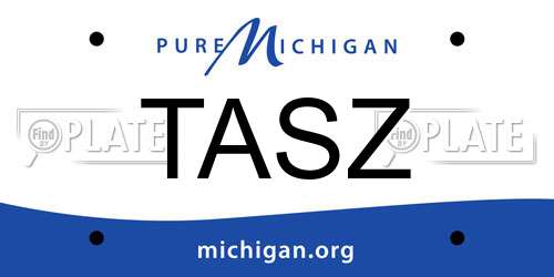 TASZ Michigan License Plate