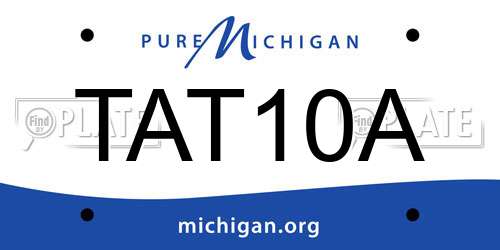 TAT10A Michigan License Plate