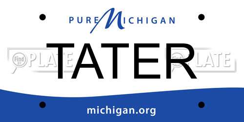 TATER Michigan License Plate