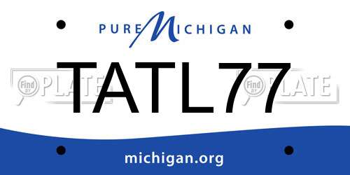 TATL77 Michigan License Plate