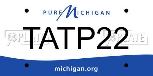 TATP22 Michigan License Plate