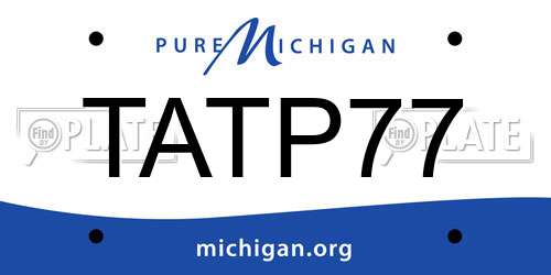TATP77 Michigan License Plate