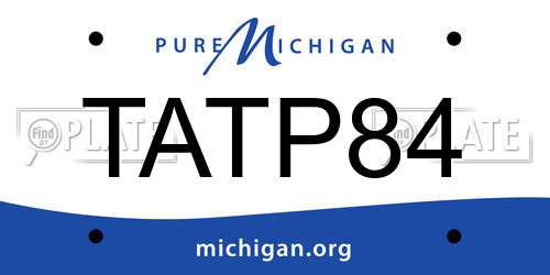 TATP84 Michigan License Plate
