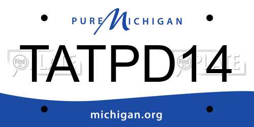 TATPD14 Michigan License Plate