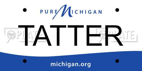 TATTER Michigan License Plate