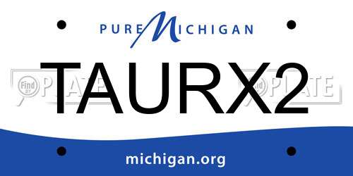 TAURX2 Michigan License Plate