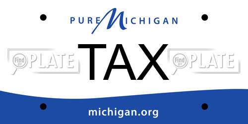 TAX Michigan License Plate