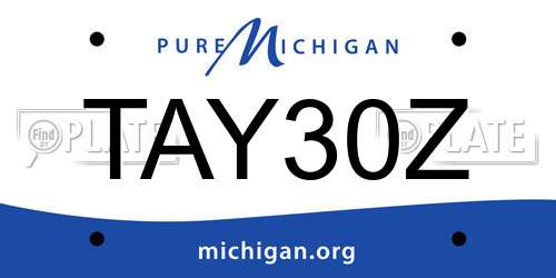 TAY30Z Michigan License Plate
