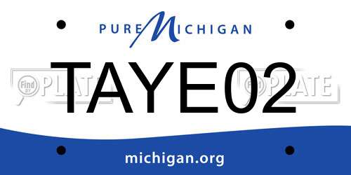 TAYE02 Michigan License Plate