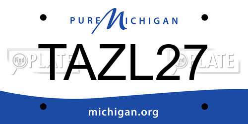TAZL27 Michigan License Plate