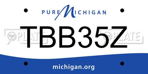 TBB35Z Michigan License Plate