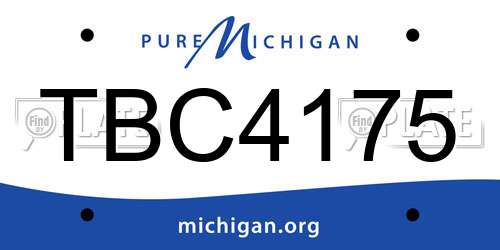 TBC4175 Michigan License Plate