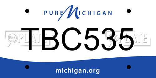 TBC535 Michigan License Plate