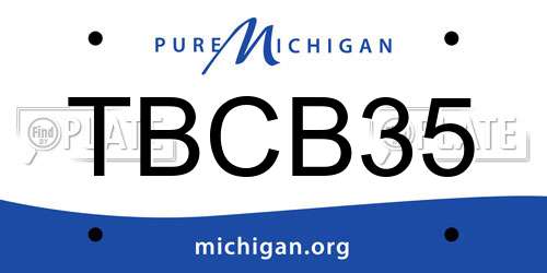 TBCB35 Michigan License Plate