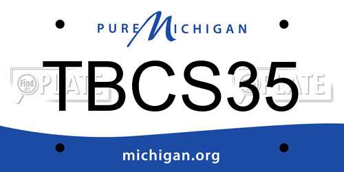 TBCS35 Michigan License Plate