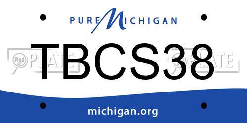 TBCS38 Michigan License Plate