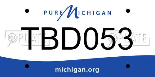 TBD053 Michigan License Plate