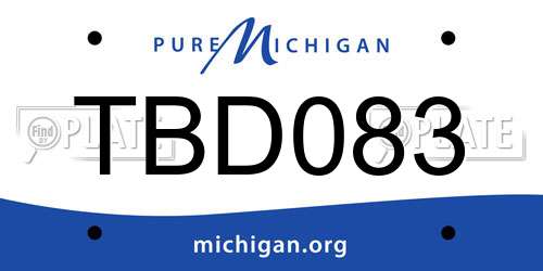 TBD083 Michigan License Plate