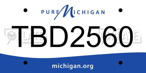 TBD2560 Michigan License Plate