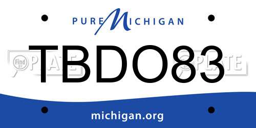 TBDO83 Michigan License Plate