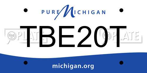 TBE20T Michigan License Plate