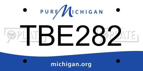 TBE282 Michigan License Plate